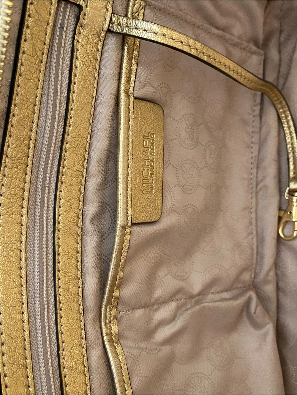 Michael Kors Metallic Gold Satchel